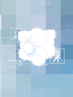 Высокотехнологичный куб из Портал обои