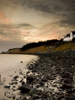 Дом у озера обои