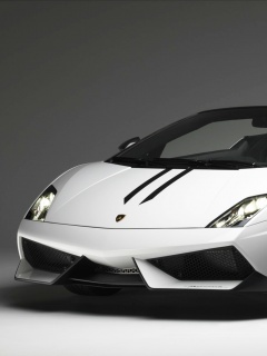 Белый Ламборджини Галлардо обои
