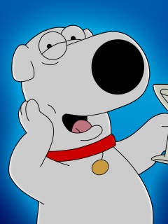 Браян с бокалом мартини обои