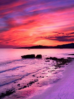 Бесподобный закат на море обои