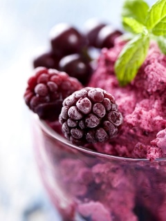 Ягодное мороженное обои