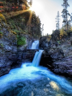 Горные водопады обои