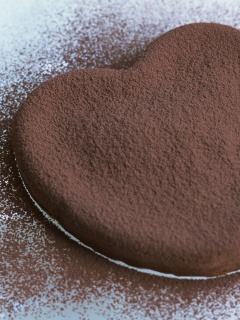 Шоколадное сердце обои