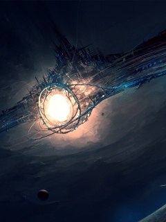 Зловещая космическая станция обои