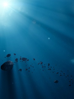 Пояс астероидов вблизи планеты обои