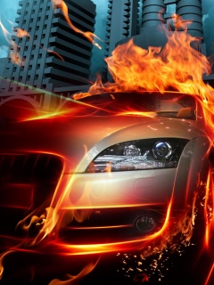 Ауди в огне обои