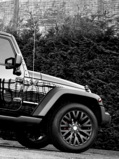 Черный внедорожник обои