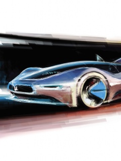 Эскиз Мазерати Birdcage обои