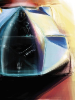 Зарисовка Maserati Birdcage обои