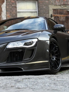 Черная Audi R8 обои