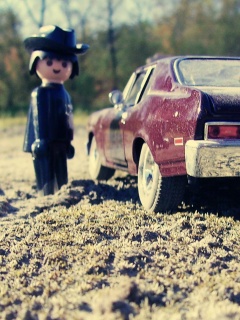 Машинка для человечка Lego обои