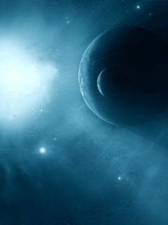 Перенасыщение голубым цветом обои