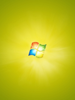 Сочный зеленый логотип Windows 7 обои