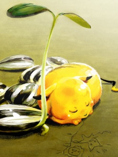 Пикачу отдыхает обои