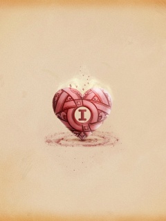 Креативное минималистичное сердце обои