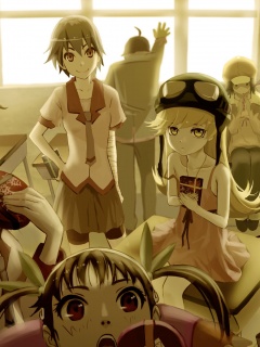 Девушки из Bakemonogatari обои