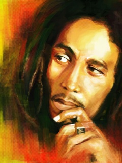 Портет Боба Марли обои