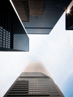 Небоскребы уходящие в облака обои