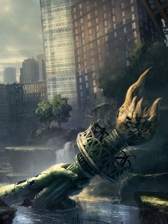 Руины статуи свободы обои