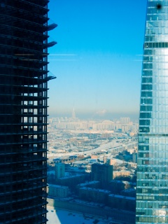 Строительство небоскреба в Москве обои