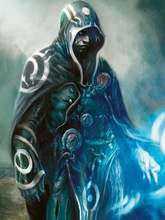 Темный маг в плаще-накидке обои