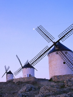 Пейзаж из ветряных мельниц обои