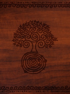 Выжженный рисунок дерева обои