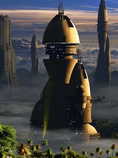 Город будущего обои