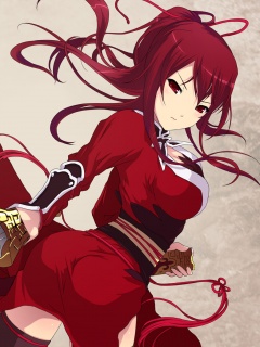 Рыжая девочка с мечем обои