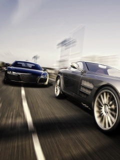 Гонка Ауди и Мерседеса обои