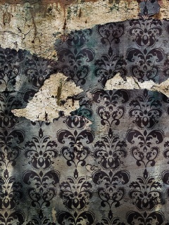 Рваные винтажные обои и штукатурка обои