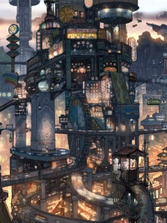 Город будущего обои