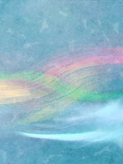 Радужные волны обои