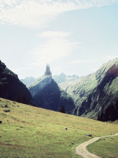 Храм в горах обои