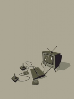 Приставка и телевизор обои