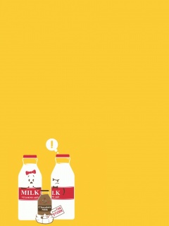 Бутылка молока сходила налево обои