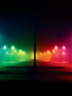 Радужные огни обои