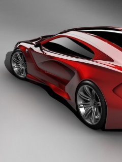 Красный концепт BMW обои
