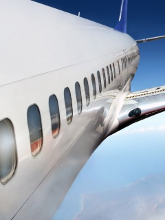 Вид на борт самолёта обои