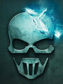 Контур стального черепа обои