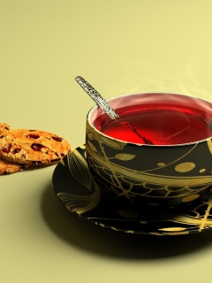 Чаек с печеньками обои