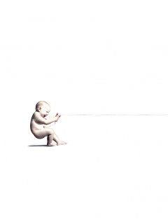 Младенец перетягивает пуповину обои