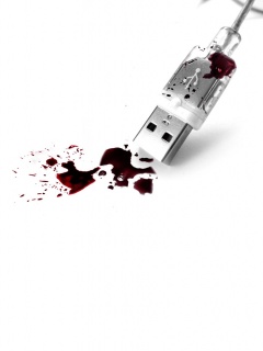 Кровавый usb обои