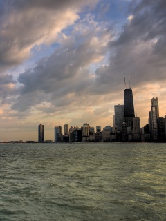 Вид на Чикаго обои
