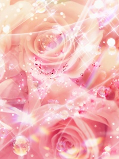 Розово-розовая абстракция с цветами обои