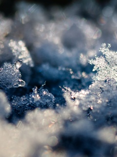 Макро фото снега обои