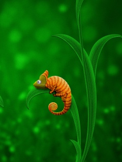 Хамелеон замаскированный под улитку обои