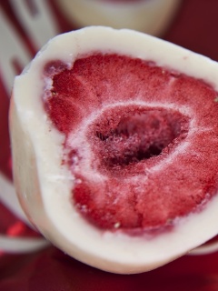 Клубника в белом шоколаде обои