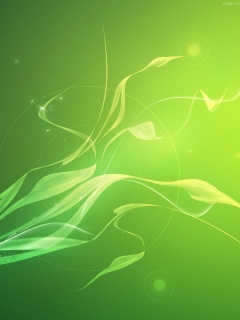 Зеленые абстрактные лепестки обои